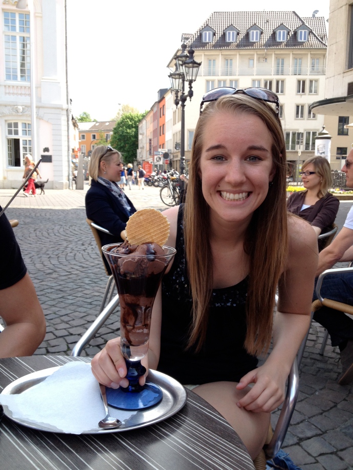 They call it the "Schokobecher", which literally means "chocolate cup"! It was absolutely delicious!