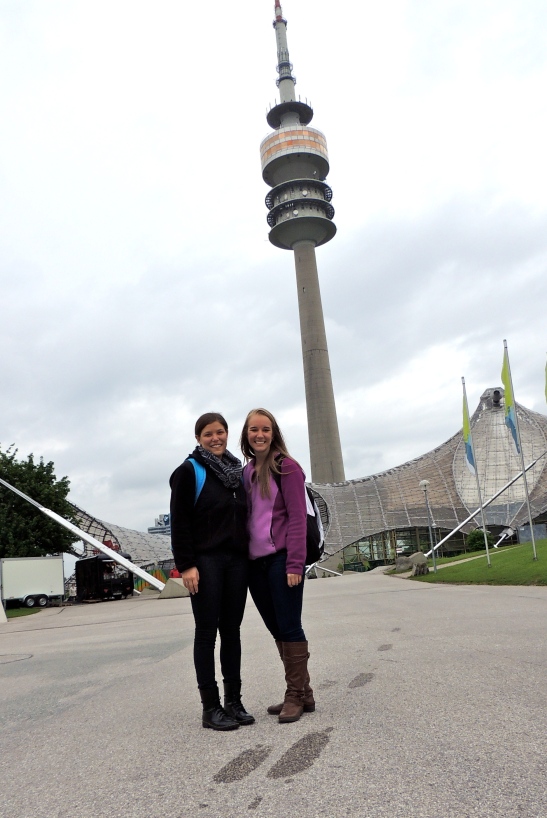 Sarah and I managed to get one picture with the tower in the background before the boys tried to photo bomb us!