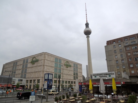 The Berlin Fernsehturm (tv tower) could be seen on most of our two-hour bus tour. 
