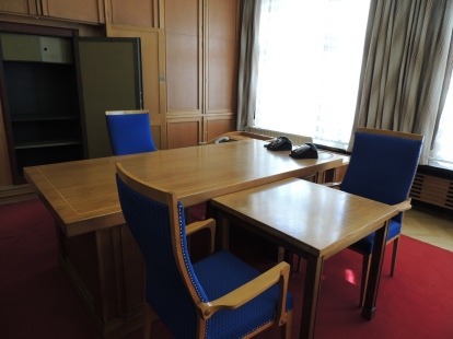 The minister of State Security, Erich Mielke, directed the (secret) state police from this very desk!