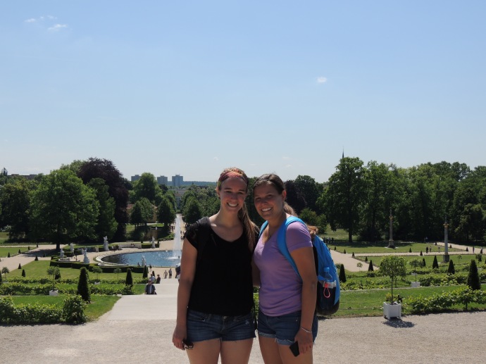 Sarah and me with the gorgeous Schloss Sanssouci gardens behind us!