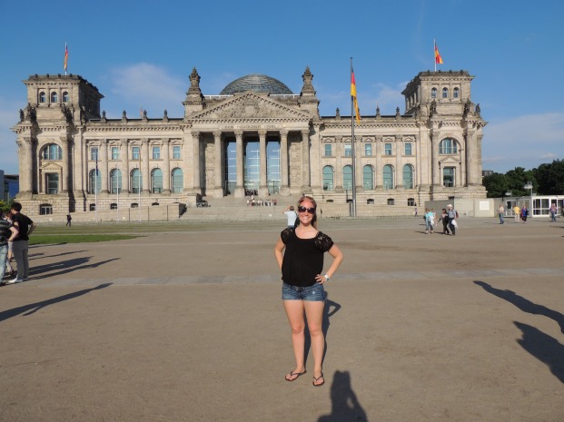 Here I am in front of the German parliament building.